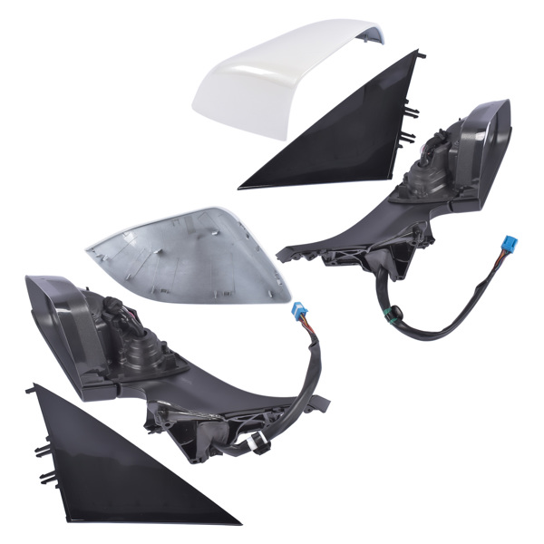 后视镜 New Left+Right Driver+Passenger Side Mirror Power Fold Heated White for Tesla Model 3 M3 2017-2023 ABS Plastic Side View 13PIN Memory Recall Power Glass Adjusted 51167177128-7