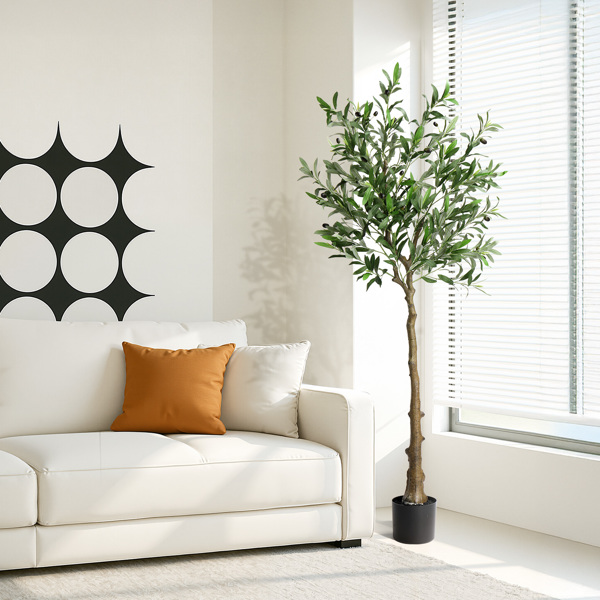 150cm olive tree 650 leaves 26 fruits PVC silk cloth artificial tree-7