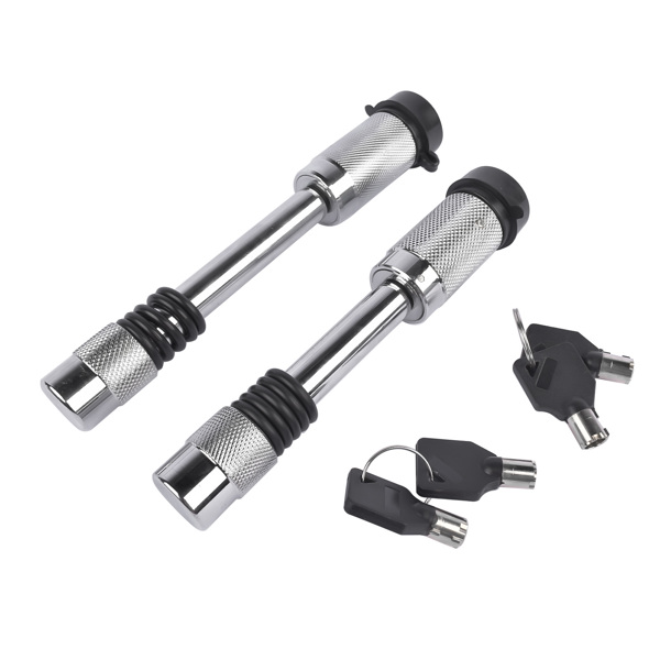 拖车挂接装置 12500 LBS Aluminum Adjustable Trailer Tow Hitch Fits 2-Inch Receiver 6-Inch Drop/Rise, 2" and 2-5/16" Chrome Hitch Balls with Two Locks-7