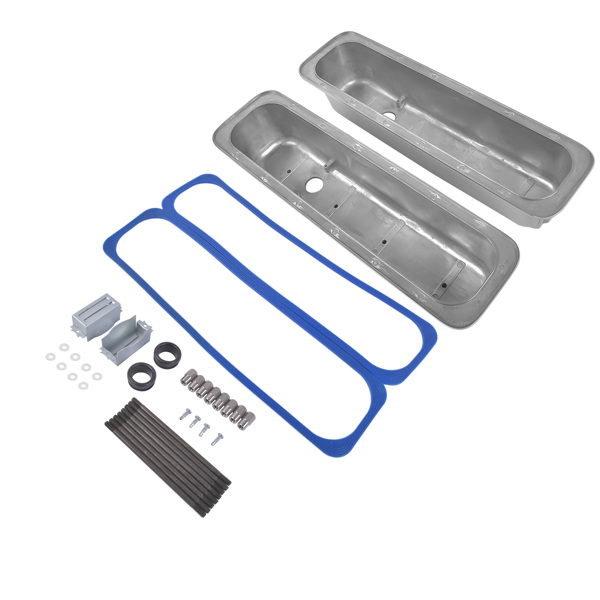 气门室盖 Tall Aluminum Finned Vortec Valve Covers Polished Center Bolt for Chevy SBC 283 305 327 350 1987-1997-7