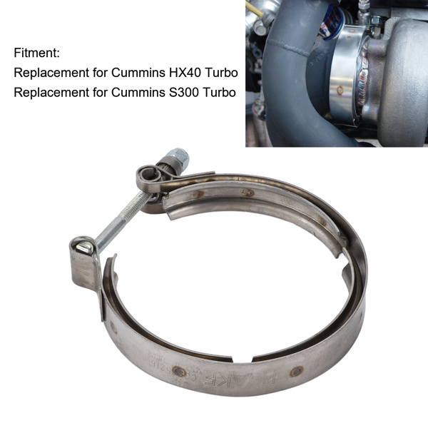 汽车配件 涡轮增压器排气管V带夹 适用于 Cummins HX40/s300 Turbo（TU-C3905216）-6