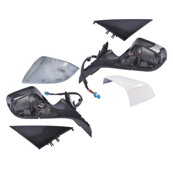 后视镜 New Left+Right Driver+Passenger Side Mirror Power Fold Heated White for Tesla Model 3 M3 2017-2023 ABS Plastic Side View 13PIN Memory Recall Power Glass Adjusted 51167177128-6