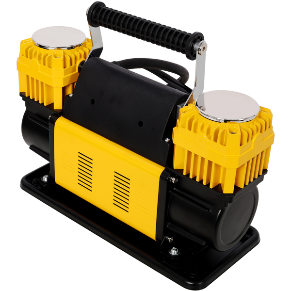 12V 双缸重型空气压缩机，带压力表的轮胎充气机，最大 150 PSI，适用于汽车、SUV、RV、卡车的轮胎充气泵-7