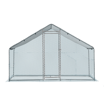 2*3*2m/6.5x9.8x6.5 ft 尖顶鸡舍 180gPE雨布 金属 铁鸡兔笼