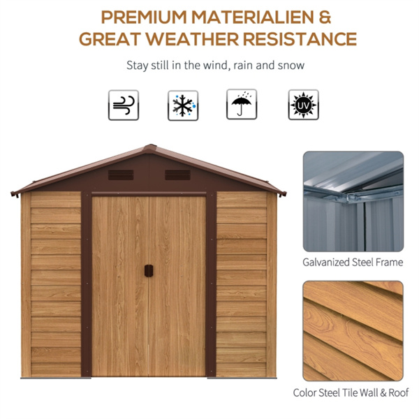钢制仓库花园工具房7'x 4'白色-AS （ Amazon Shipping）（WalMart禁售）（周末不发货）-12