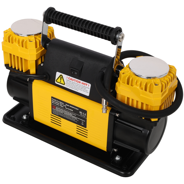 12V 双缸重型空气压缩机，带压力表的轮胎充气机，最大 150 PSI，适用于汽车、SUV、RV、卡车的轮胎充气泵-10
