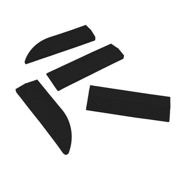扫地机通用门槛爬坡配件 扫地机爬坡垫台阶斜坡条 四节门槛条可自由组装 适用于扫地机 电动滑板车 轮椅等黑色-2