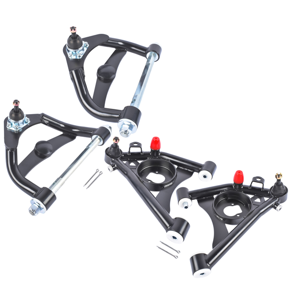 控制臂 Tubular Upper & Lower Control Arms Kit Powdercoated for GM G-Body Chevy Buick Olds 1978-1988-2