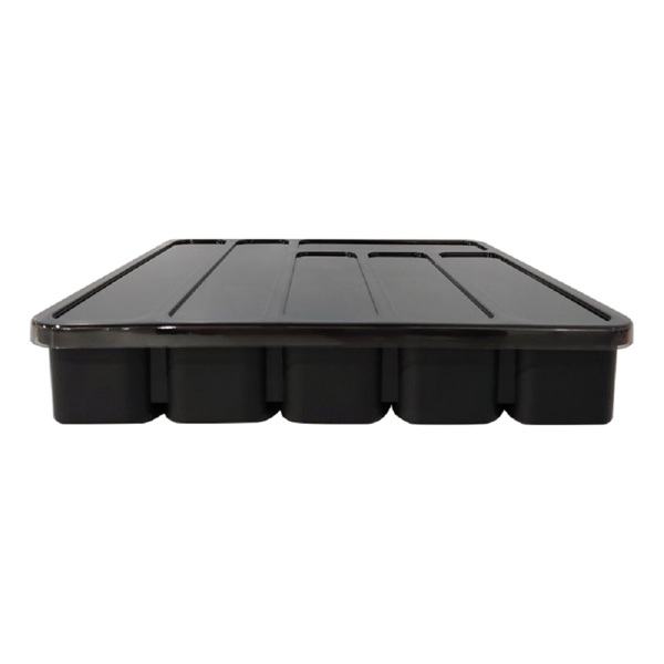 厨房抽屉盖餐具托盘Covered Utensil Tray Kitchen Drawer 带盖黑色-5