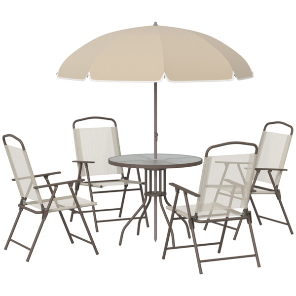 户外餐桌椅套餐带雨伞 （ Amazon Shipping）（WalMart禁售）（周末不发货）-1
