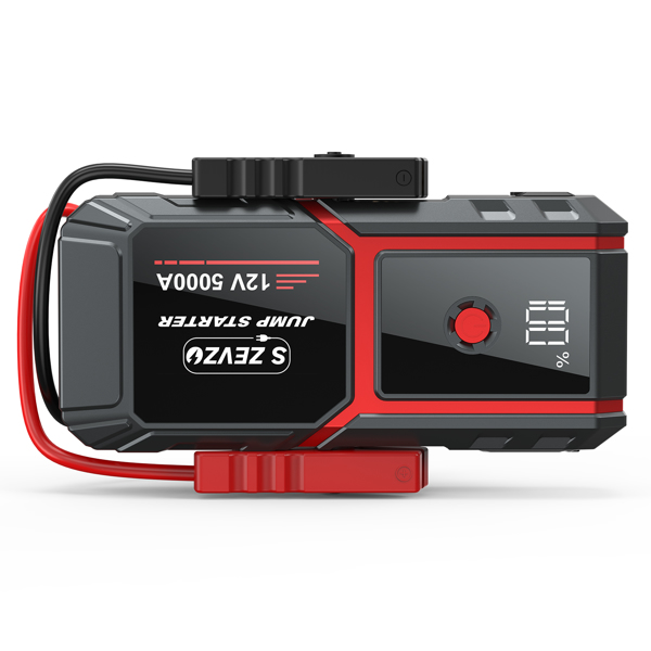 （Amazon: Prohibited,No weekend orders.）5000A Car Jump Starter Booster Jumper Power Bank Battery Charge 16000mAh Portable Jump Starter Battery Jump Box with LED Light-3