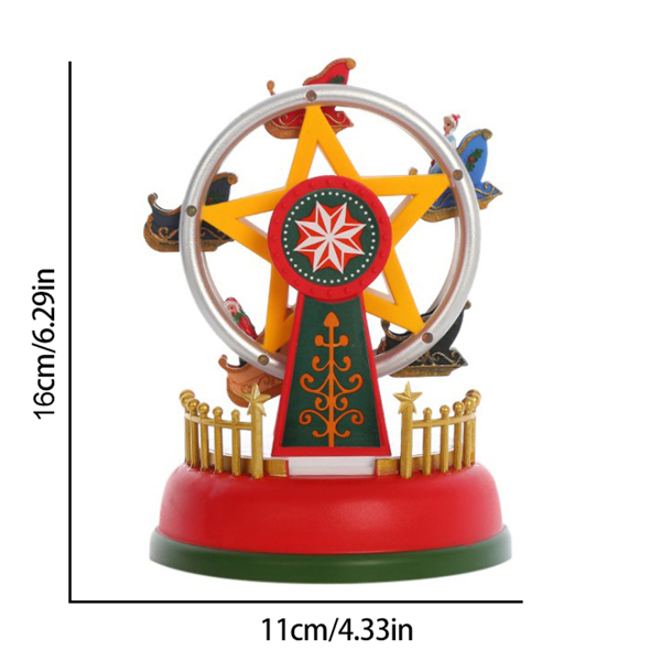 发光音乐摩天轮圣诞摆件（盒装 1*摆件） 摩天轮 15*11cm-5