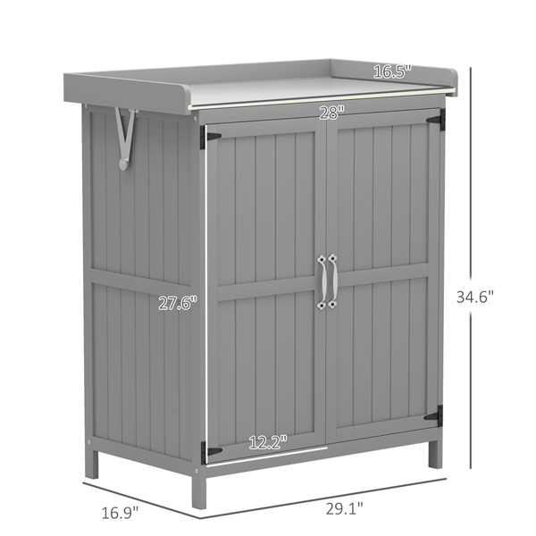 木质户外储物棚，花园工具屋橱柜 （ Amazon Shipping）（WalMart禁售）（周末不发货）-3