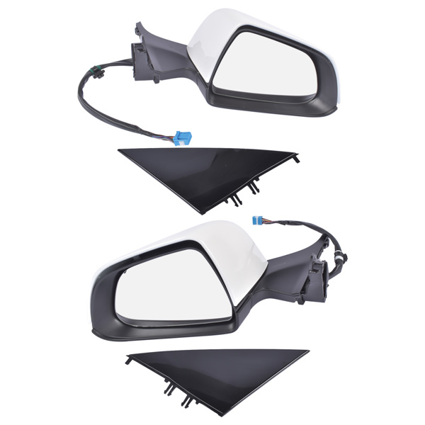 后视镜 New Left+Right Driver+Passenger Side Mirror Power Fold Heated White for Tesla Model 3 M3 2017-2023 ABS Plastic Side View 13PIN Memory Recall Power Glass Adjusted 51167177128-1