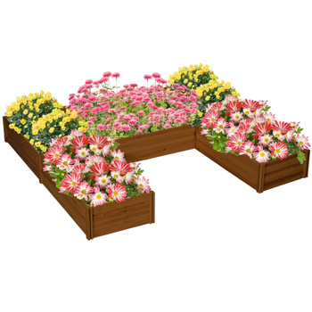 高架花园床/木制花盆 /木材种植箱（周末不发货）（ Amazon Shipping）（WalMart禁售）