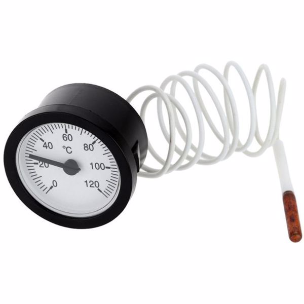 Dial Thermometer Capillary Temperature Gauge 0-120℃ water & 白色-6