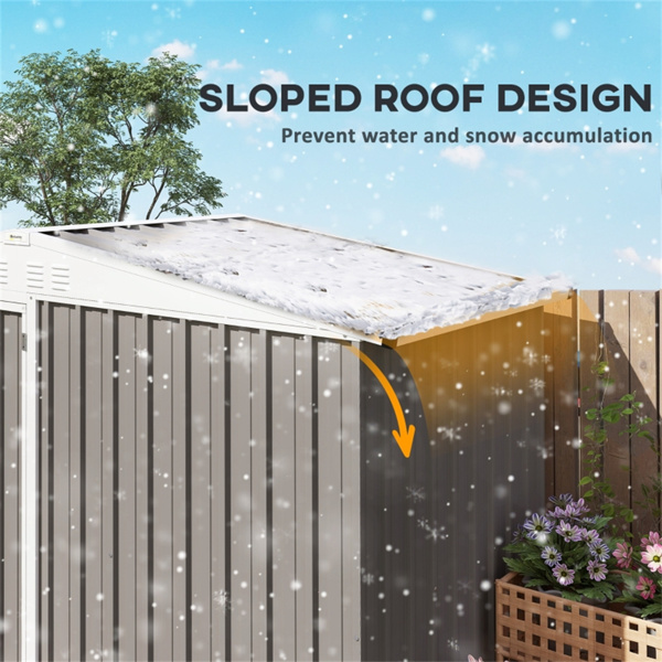 Steel Storage Shed Garden Tool house 7' x 4'  White-AS ( Amazon Shipping)（Prohibited by WalMart）-6