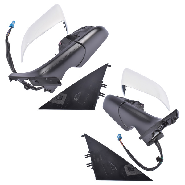 后视镜 New Left+Right Driver+Passenger Side Mirror Power Fold Heated White for Tesla Model 3 M3 2017-2023 ABS Plastic Side View 13PIN Memory Recall Power Glass Adjusted 51167177128-5