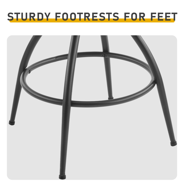 2pcs hollow backrest PU spray-coated bent iron feet bar stool brown with swivel-6