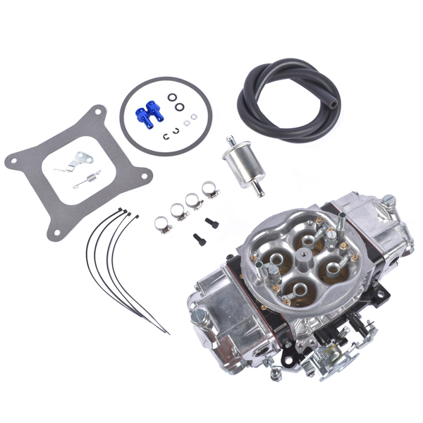 化油器 750 CFM Billet Aluminum 4 Barrel Square Bore Double Pumper Race Carburetor BR-67200 Gasoline Mechanical No Choke-5