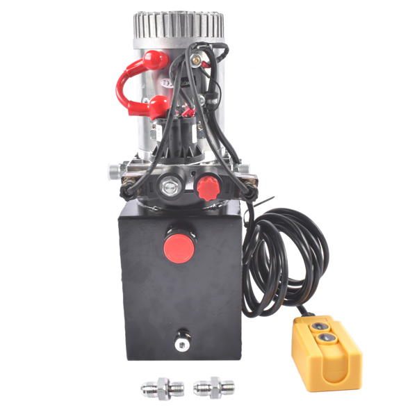 液压泵 4 Quart Hydraulic Power Unit Double Acting Pump 3200 PSI 12V DC Dump Trailer Hydraulic Pump SAE # 6-2