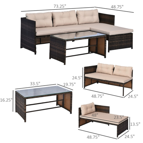  Pieces Patio Furniture Set-3