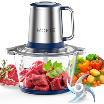 KOIOS AMJ-106 食物处理器 单刀单碗 蓝色，300W,120V/60Hz，带一组四叶刀.AMZ禁售周末不处理订单