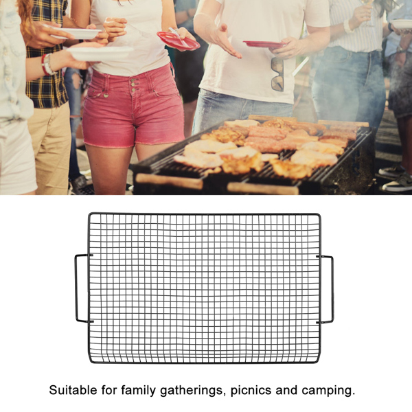 双耳不粘漆烧烤网 方形网片 BBQ户外烧烤片-10