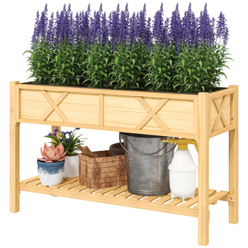 高架花园床/木制花盆 /木材种植箱（周末不发货）（ Amazon Shipping）（WalMart禁售）