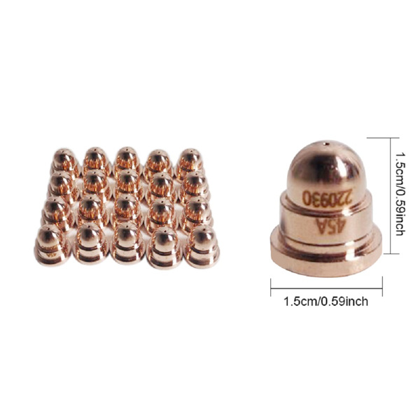 (20pcs) 等离子数控切割机嗨宝45喷嘴220930电极220842保护帽220931涡流环 喷嘴220930-5