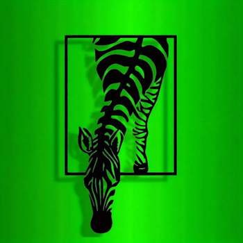 1 pieces Ultra practical minimalist zebra metal wall art, handmade iron stripe decoration, modern black and white animal patterns, home office, coffee shop, farmhouse, focal works.Wall Sculptures.