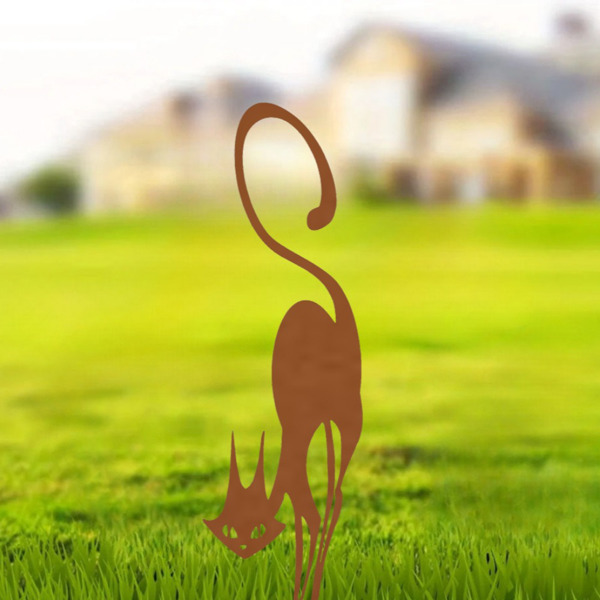 Resistant Iron Cat Tree - Branch Ornament: Add Lively Appeal to Your Garden! Outdoor Statues.-3