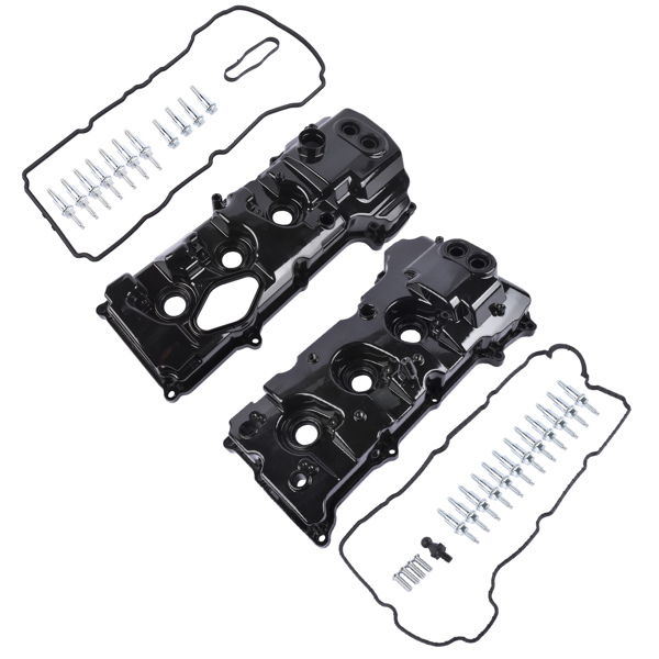 气门室盖 2PCS Left & Right Aluminum Engine Valve Cover w/ Gasket for 2015-2022 Ford Transit-150 250 350, 2015-2017 Ford Expedition Lincoln Navigator 3.5L V6-3