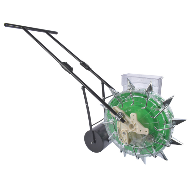 A1-手推播种机 Green Manual Seeder Hand-Push Garden Seeder Roller Seeding and Fertilizer Applicator, Row Planter Corn Planter Seeder for Soy Peanut Corn Cotton Soybean, 13.5cm Spacing-5