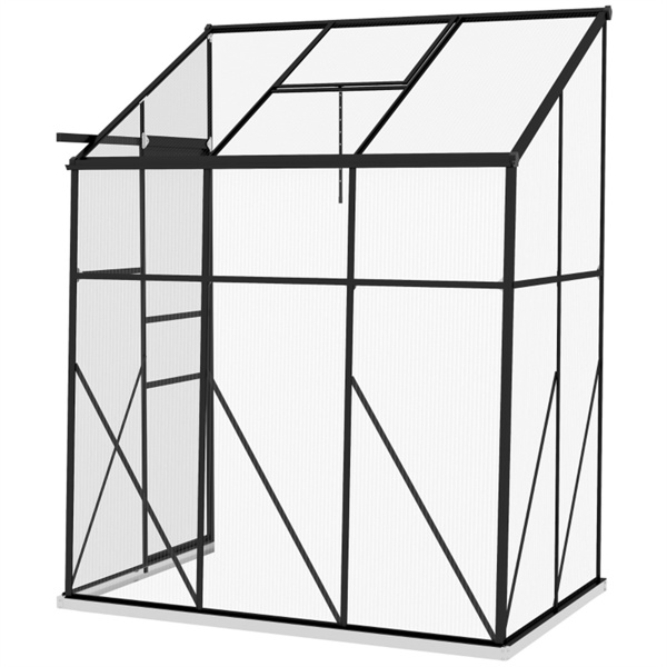  Walk-In Polycarbonate Greenhouse with Roof Vent -AS ( Amazon Shipping)（Prohibited by WalMart）-1