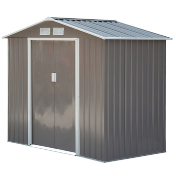 钢制仓库花园工具房7\\'x 4\\'白色-AS （ Amazon Shipping）（WalMart禁售）（周末不发货）