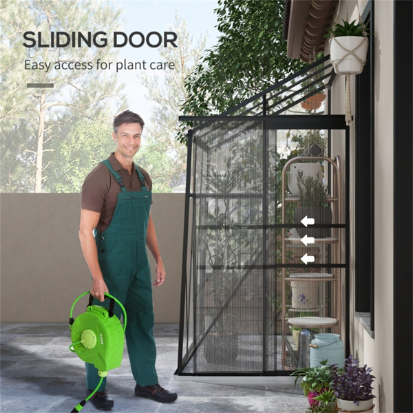  Walk-In Polycarbonate Greenhouse with Roof Vent -AS ( Amazon Shipping)（Prohibited by WalMart）-7