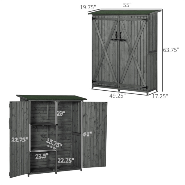 Outdoor Garden Storage Shed Tool House ( Amazon Shipping)（Prohibited by WalMart）-3