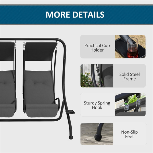 Outdoor Patio Swing Chair ( Amazon Shipping)（ Prohibited by WalMart ）-5