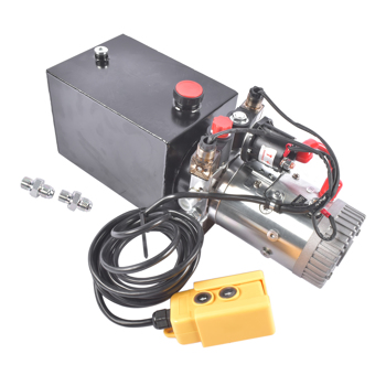 液压动力单元 6 Quart Hydraulic Pump Double Acting Dump Trailer Power Unit 12V DC 3200 PSI 2.0 GPM Flow Rate