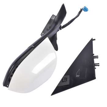 后视镜 Left Driver Side Mirror Heated Power Fold White For Tesla Model 3 M3 Sedan 2017-2023 ABS Plastic Side View 13PIN Memory Recall Power Glass Adjusted 51167177128
