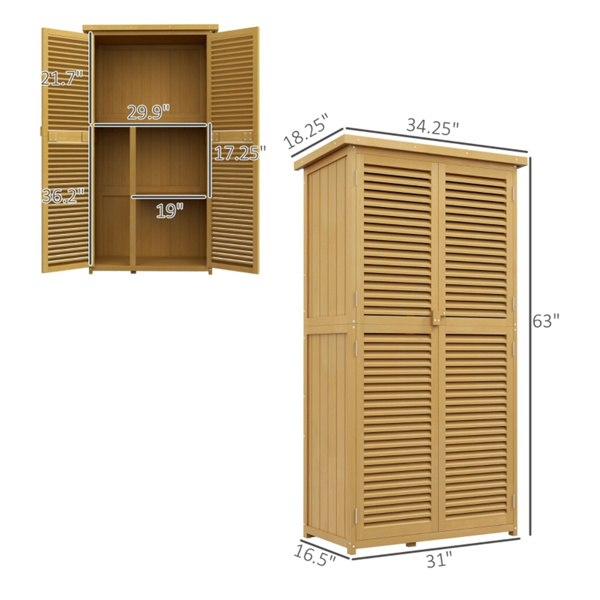 室外花园储物棚工具房 （ Amazon Shipping）（WalMart禁售）（周末不发货）-3