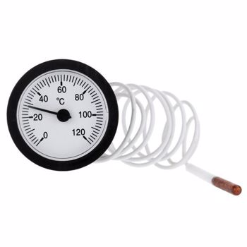 Dial Thermometer Capillary Temperature Gauge 0-120℃ water & 白色