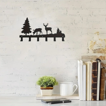 Exquisitely Designed Metal Elk Key Hooks: Wall-mounted, Multi-functional Hooks Ideal for Hanging Clothes, Bags, and Keys. Elevate Your Room\\'s Aesthetics and Add A Touch of Elegance To Your Home Decor.