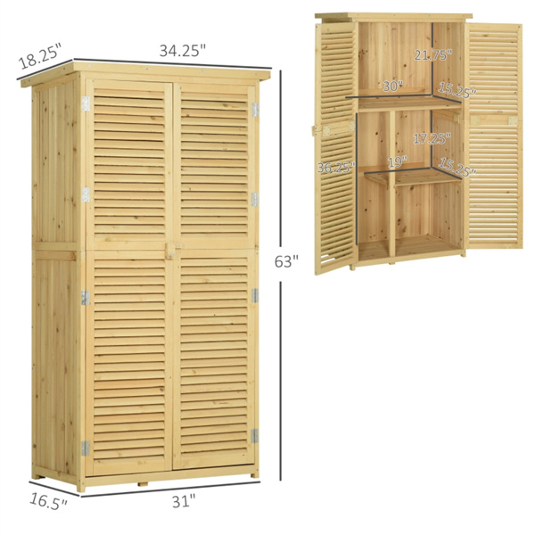 室外花园储物棚工具房 （ Amazon Shipping）（WalMart禁售）（周末不发货）-3