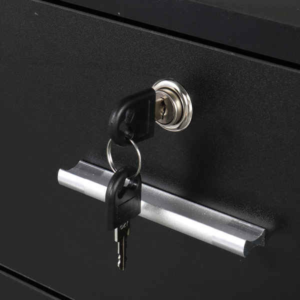 15 PCT E0 Particleboard Pitted Surface 2 Drawers 1 Lock 1 Door 3 Hair Dryer Salon Cabinet Black【Same code 63082170】-22