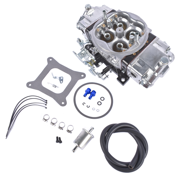 化油器 750 CFM Billet Aluminum 4 Barrel Square Bore Double Pumper Race Carburetor BR-67200 Gasoline Mechanical No Choke-2