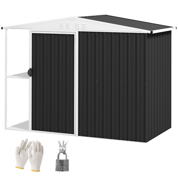 钢制仓库花园工具房7'x 4'白色-AS （ Amazon Shipping）（WalMart禁售）（周末不发货）-1