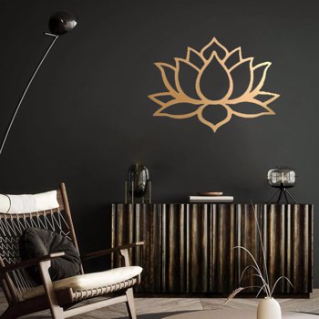Stunning Large Lotus Metal Wall Art – Modern Living Room Decor & Fabulous Bridal Shower Gift.Wall Sculptures-cif buy