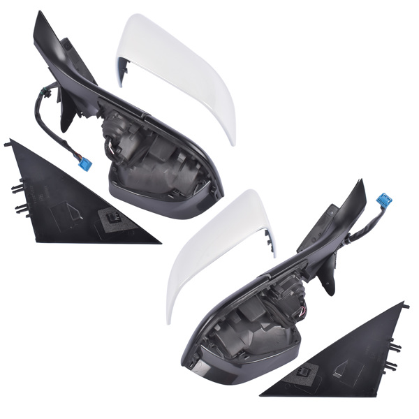 后视镜 New Left+Right Driver+Passenger Side Mirror Power Fold Heated White for Tesla Model 3 M3 2017-2023 ABS Plastic Side View 13PIN Memory Recall Power Glass Adjusted 51167177128-4